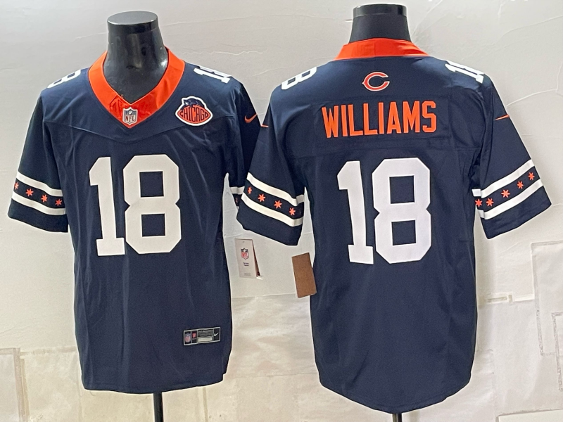 Men Chicago Bears #18 Williams blue Nike Limited NFL Jersey 0912004